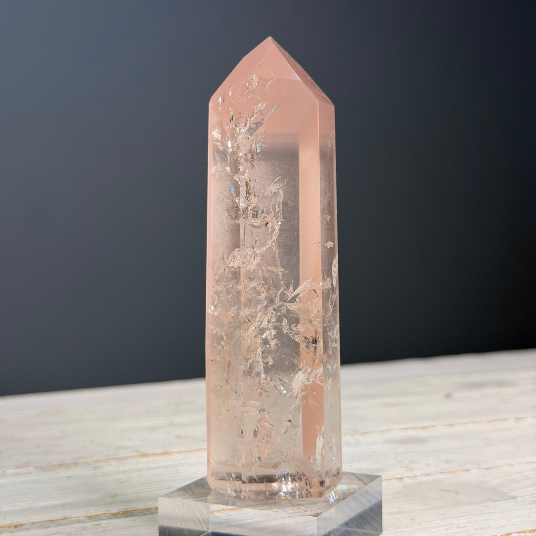 Pink Lithium Quartz (Rare) Crystal Tower Specimen PLQ#36