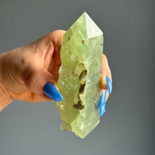 Botryoidal Prehnite (Raw) Tower Specimen