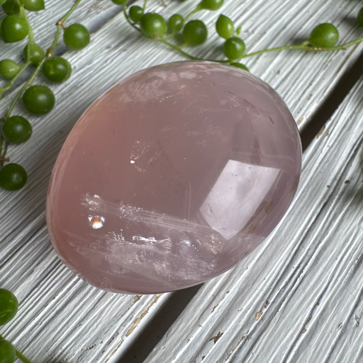 Rose Quartz Palm Stone Specimen (with Asterism) – Wholehearted Crystal Creations