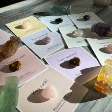 Valentine's Day Affirmation Gratitude Heart Stone Set – Wholehearted Crystal Creations