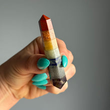 Sarah's 7 Chakra Double Terminated Point Crystal Specimen