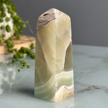 Green Calcite Tower Crystal Specimen