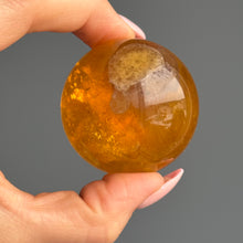 Yellow Fluorite & Mica Crystal Sphere Specimen