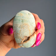 Caribbean Calcite Palm Stone Crystal Specimen (CC28) – Wholehearted Crystal Creations