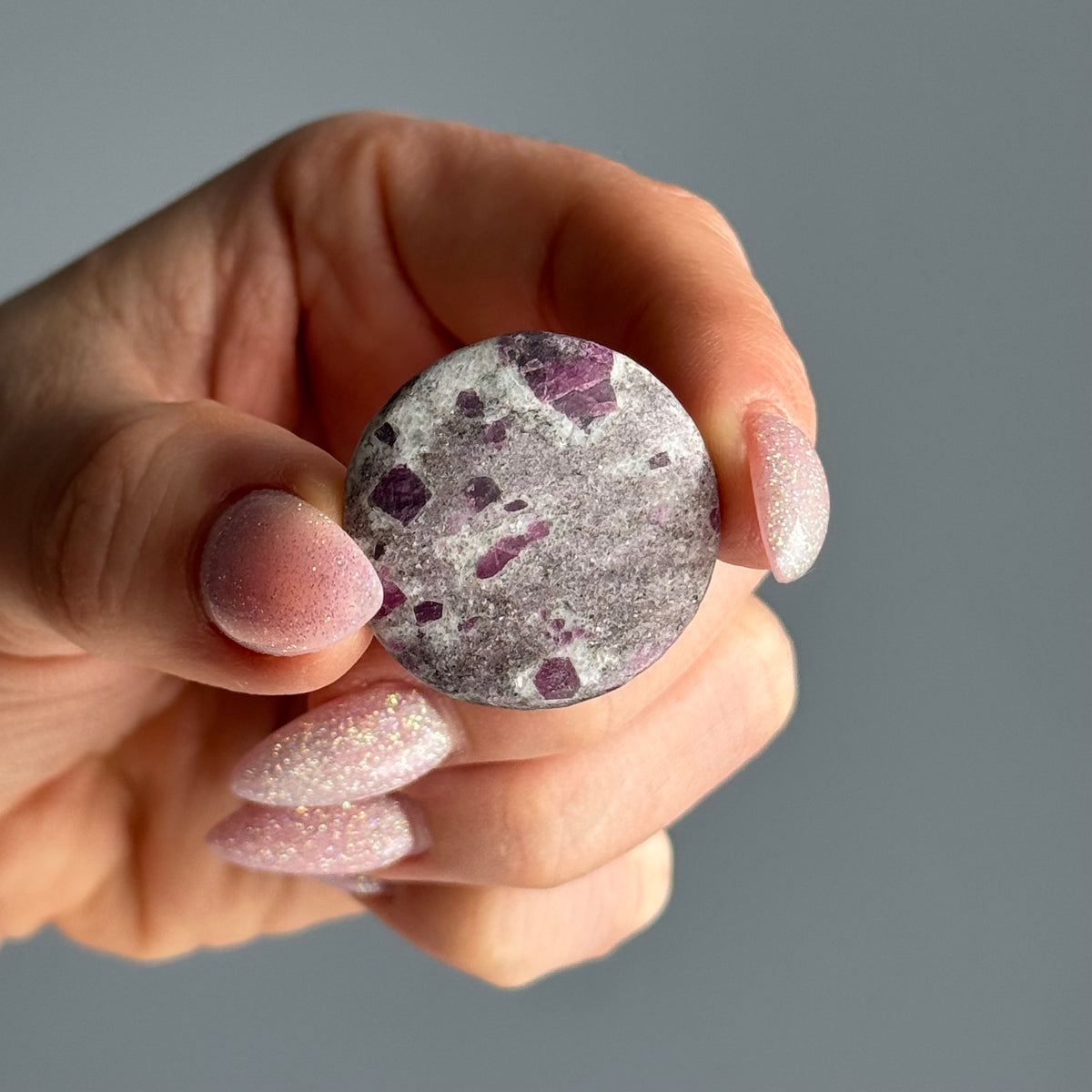 Ruby in Granite Coin Pocket Stone Crystal Specimen – Wholehearted Crystal Creations