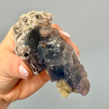 Blue Fluorite Crystal Cluster Specimen