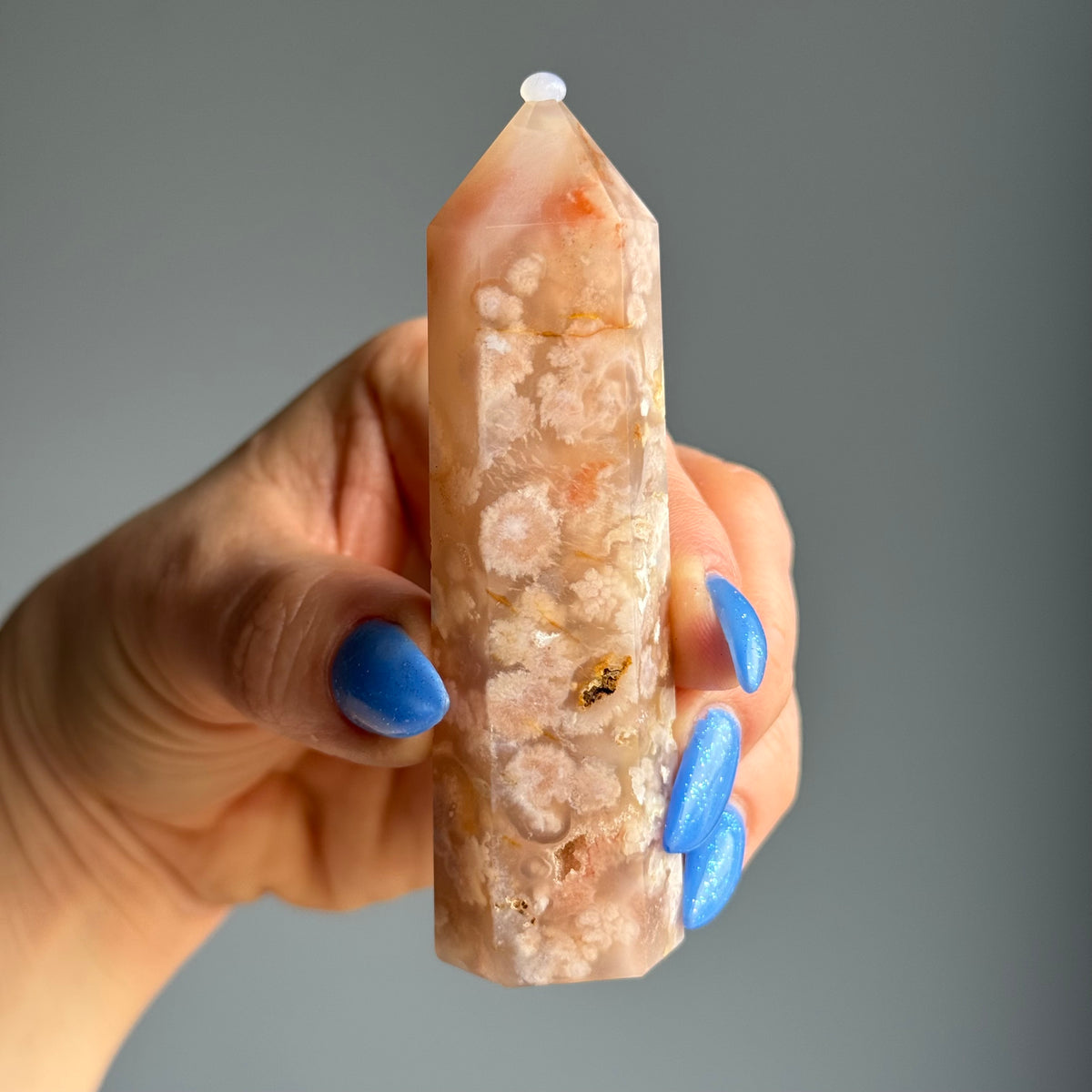 Flower Agate Tower Crystal Specimen – Wholehearted Crystal Creations