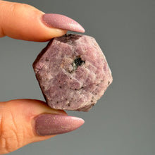 Ruby hexagon crystal specimen — close-up detail