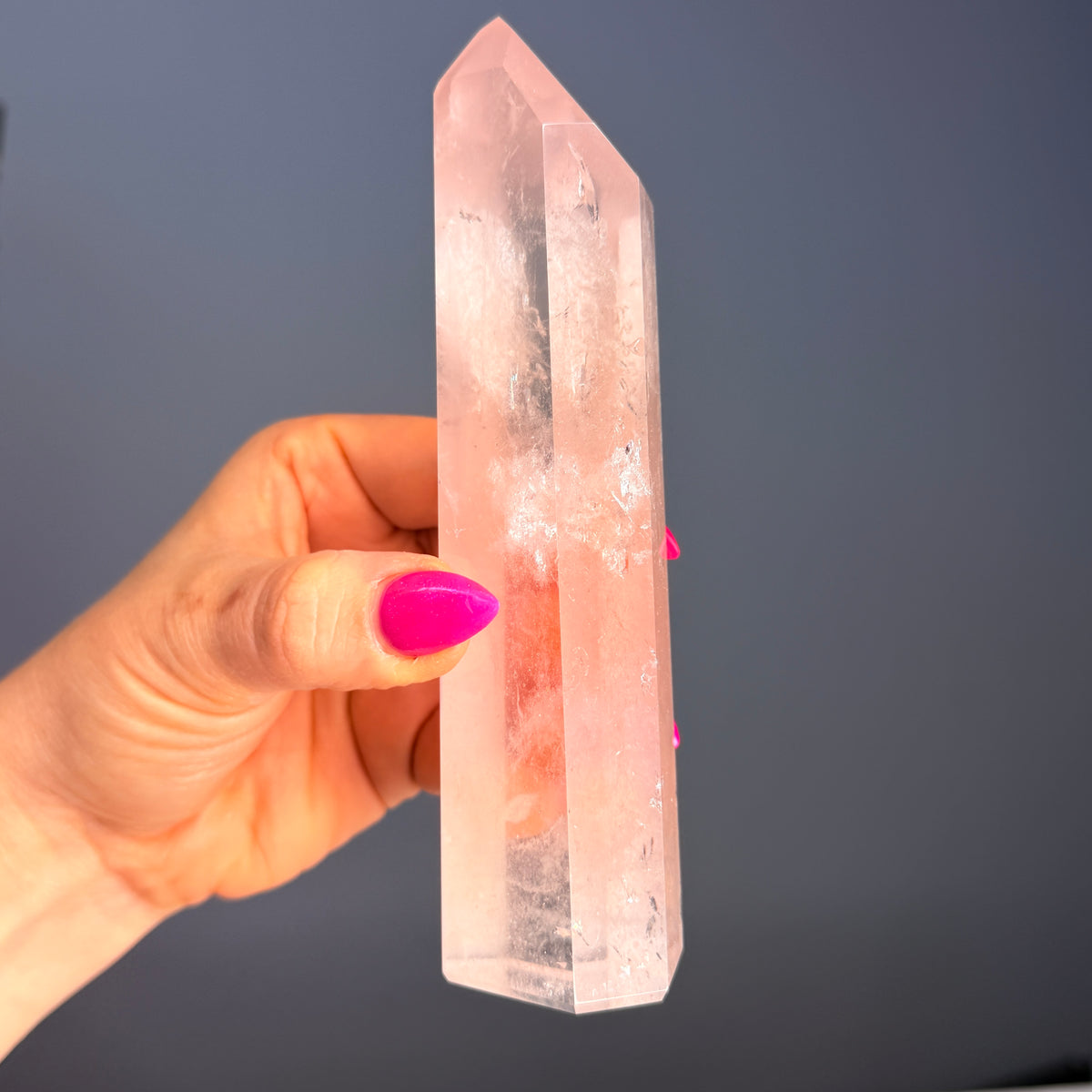 Pink Lithium Quartz (Rare) Crystal Tower Specimen PLQ#35 – Wholehearted Crystal Creations