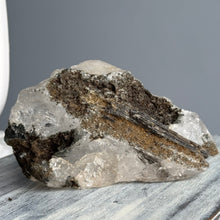 Green Tourmaline in Quartz Raw Specimen