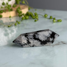 Snowflake Obsidian Double-Terminated Crystal Specimen