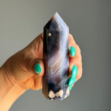 Blue Flower Agate Tower Specimen