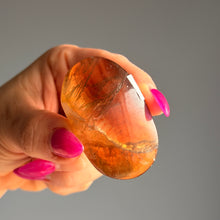 Yellow Fluorite with Agate Heart Carving Specimen (YF25)