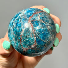 Blue Apatite Polished Sphere Specimen (BA68)