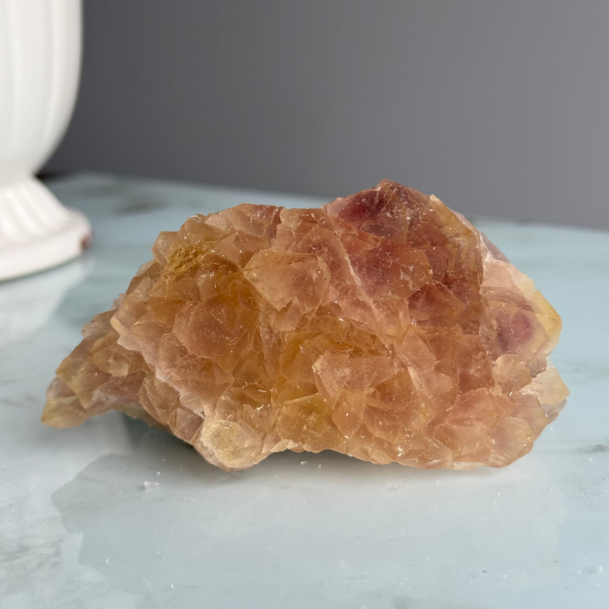 Yellow Fluorite Cluster Crystal Specimen – Wholehearted Crystal Creations