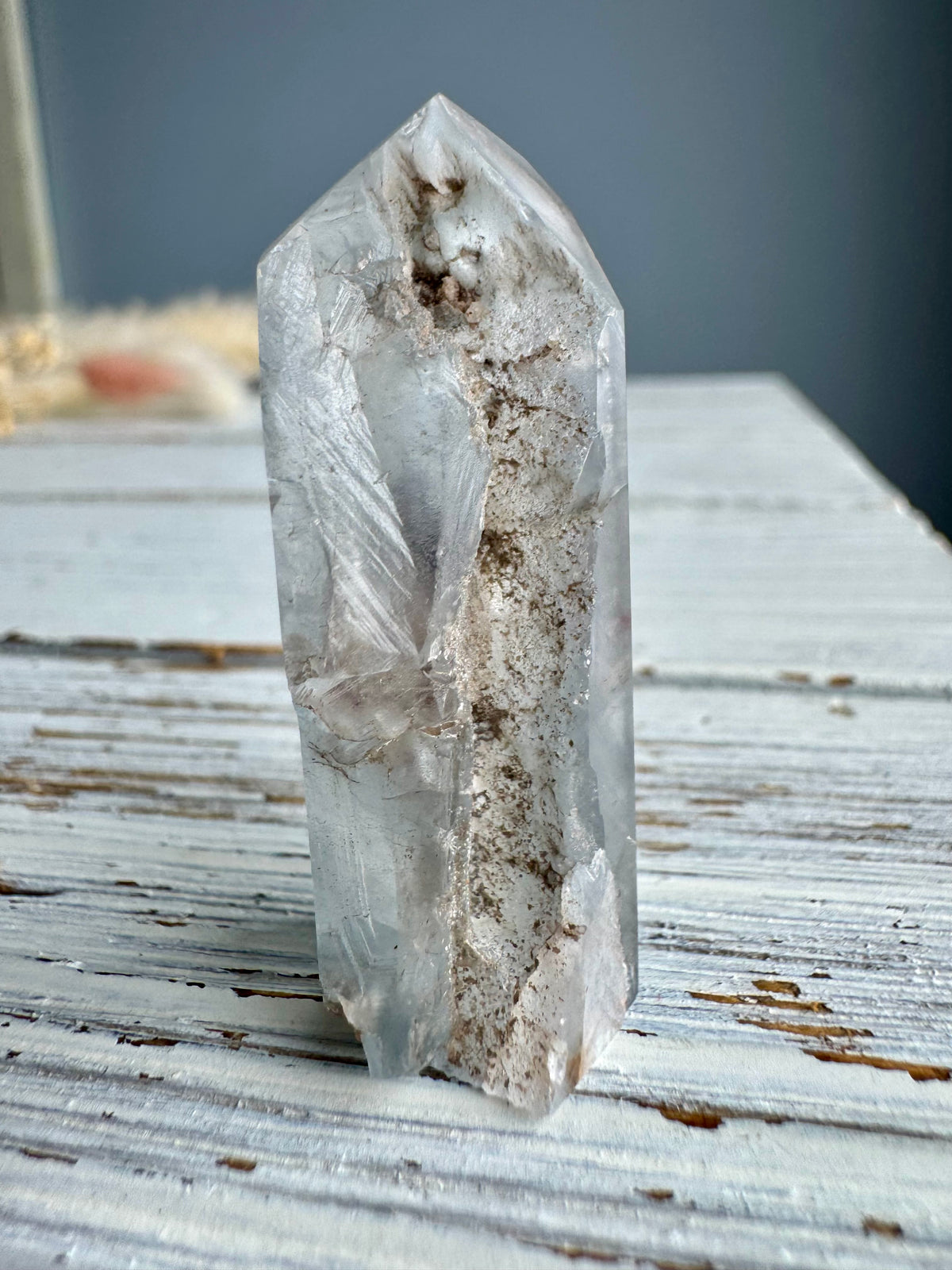 Blue Tara Quartz Crystal Specimen – Wholehearted Crystal Creations