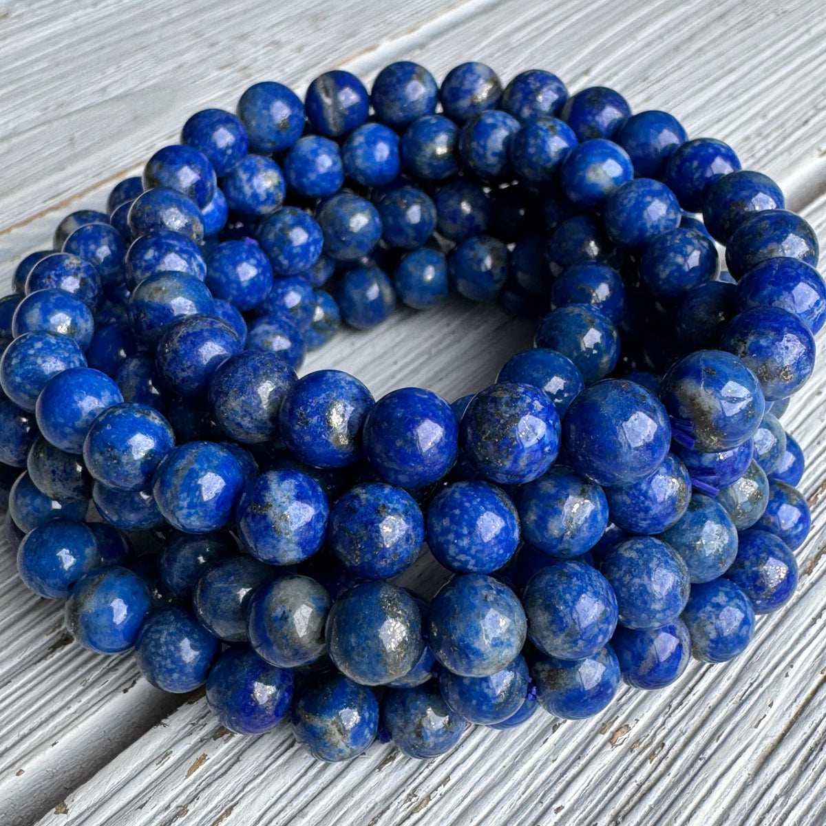 Lapis Lazuli Beaded Stretch Bracelet – Wholehearted Crystal Creations