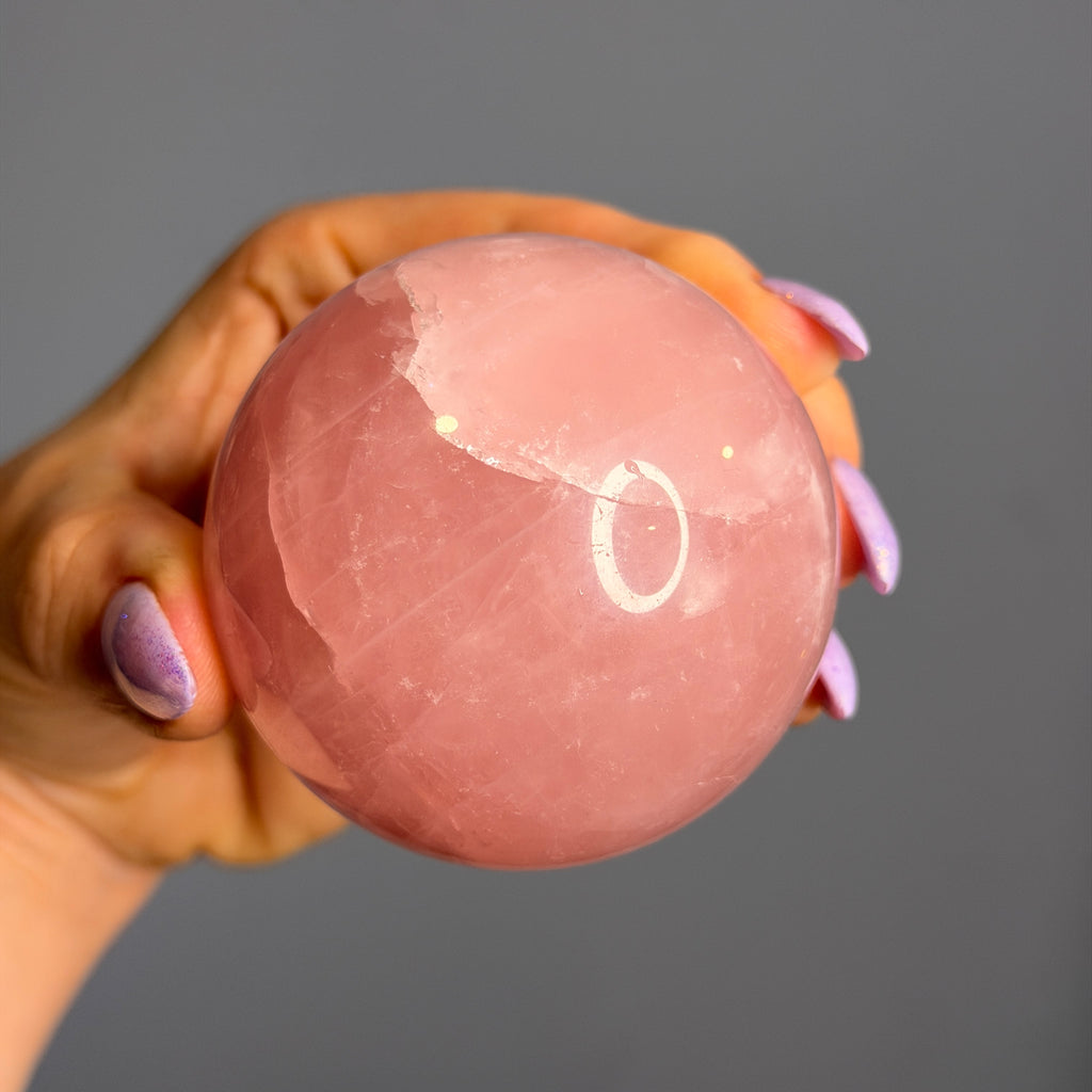 Rose Quartz Polished Sphere Specimen