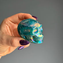 Titanium Aura Quartz Skull Carving Specimen (TA01)