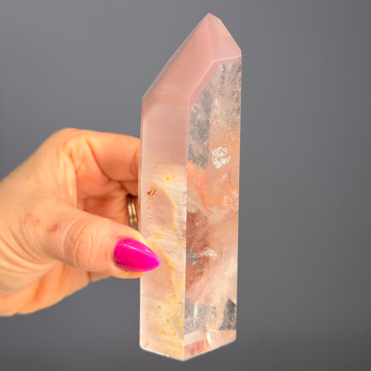 Pink Lithium Quartz (Rare) Crystal Tower Specimen PLQ#34 – Wholehearted Crystal Creations