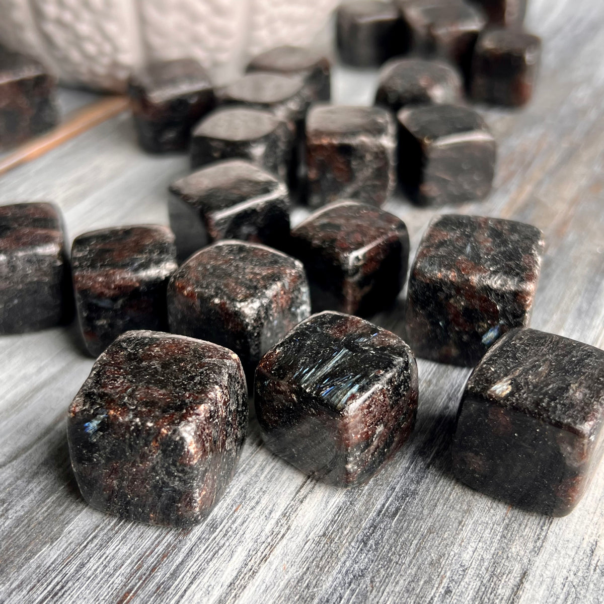 Arfvedsonite Cube Pocket Stone Specimen – Wholehearted Crystal Creations