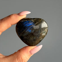 Labradorite Heart Palm Stone Specimen