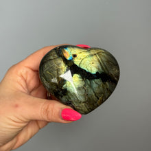 Labradorite Heart Carving Crystal Specimen