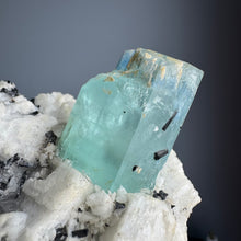 AAA Rare Aquamarine Specimen on Tourmalated Quartz Matrix