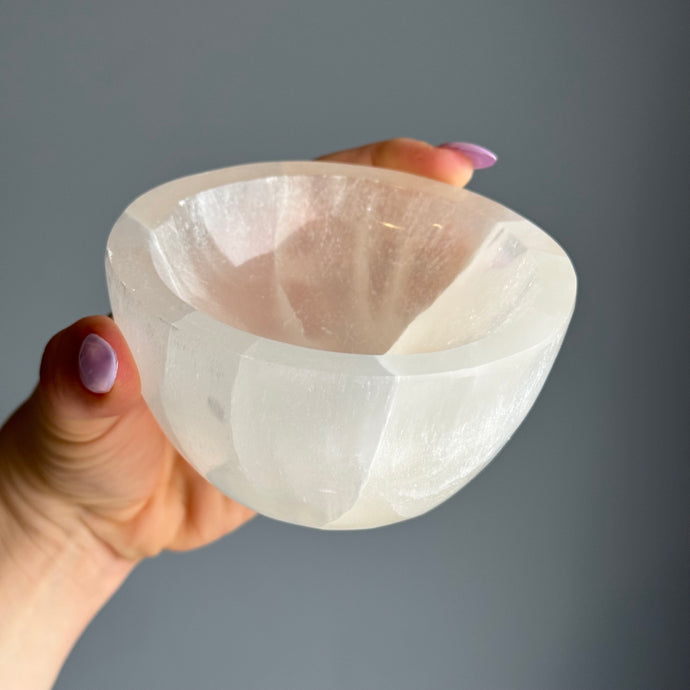 Selenite (Satin Spar) Crystal Bowl Specimen (Large)