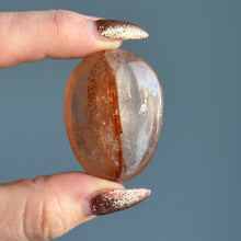 Hematoid (Fire) Quartz Palm Stone Crystal Specimen