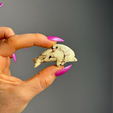 Magnesite Doplpin Carving Specimen (with drill hole)