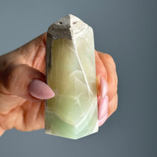 Green Calcite Tower Crystal Specimen