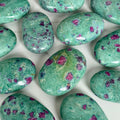 Ruby in Fuchsite palm stone crystal specimen – Wholehearted Crystal Creations