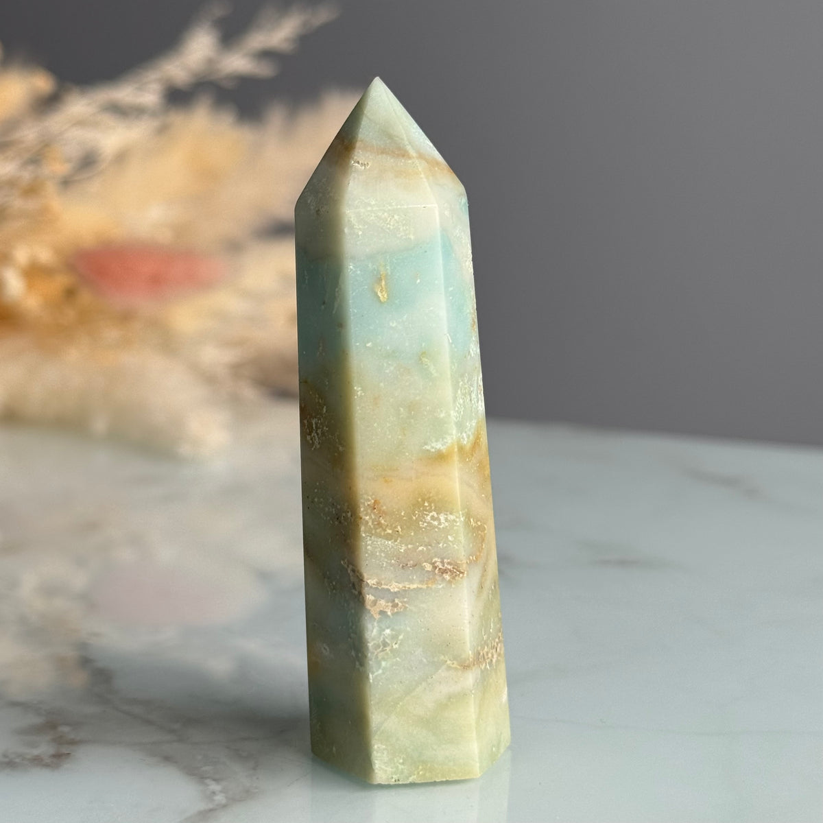 Sky Blue Quartz Crystal Tower Specimen – Wholehearted Crystal Creations
