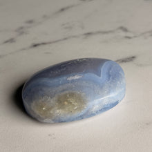 Blue Lace Agate Chalcedony Palm Stone Specimen (BA36)