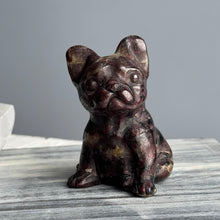Garnet in Arfvedsonite Dog Carving Specimen