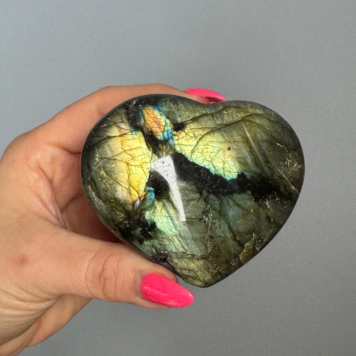 Labradorite Heart Carving Crystal Specimen – Wholehearted Crystal Creations
