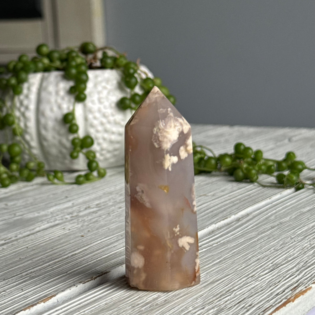 Flower Agate Crystal Tower Specimen – Wholehearted Crystal Creations