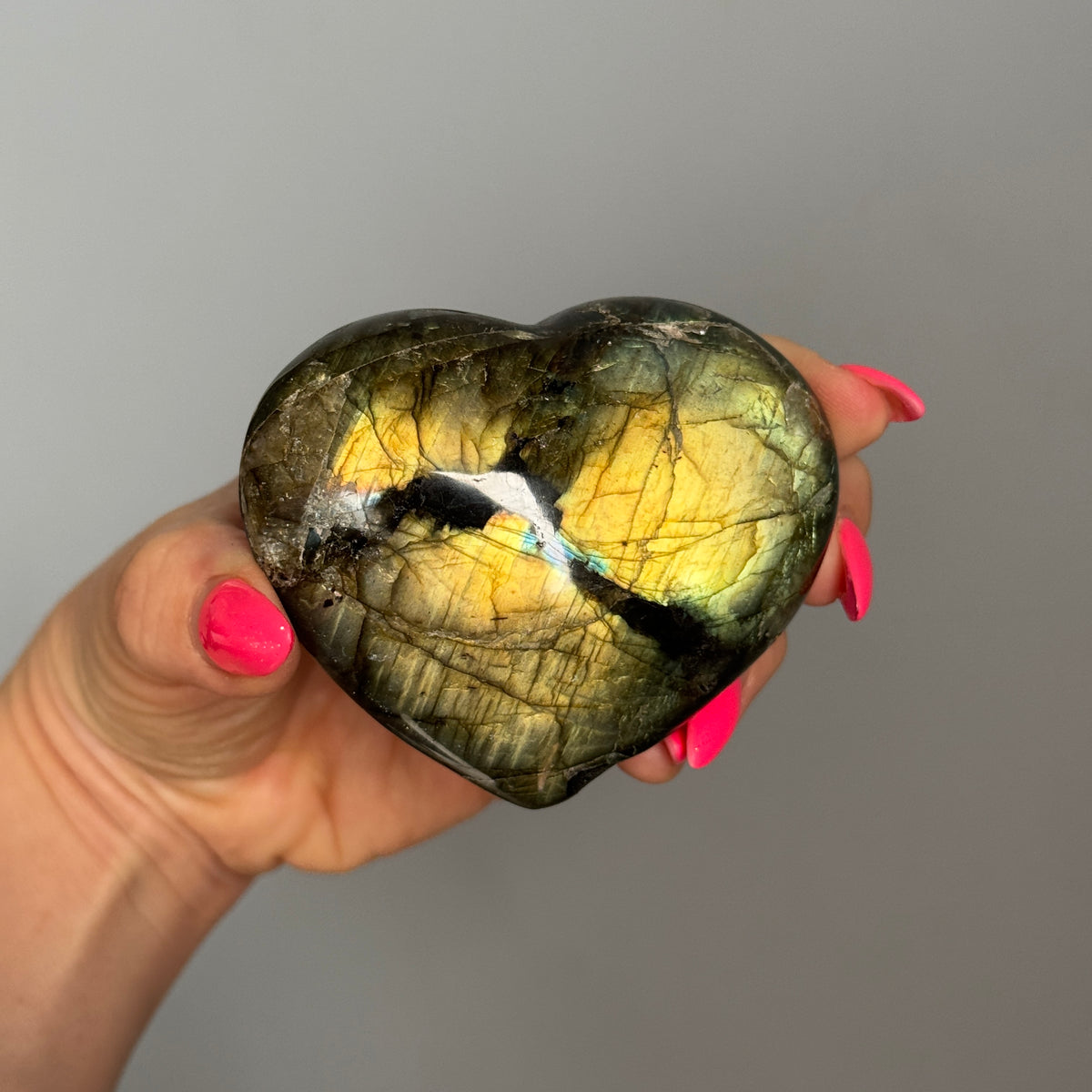 Labradorite Heart Carving Crystal Specimen – Wholehearted Crystal Creations