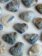 Kyanite heart carving specimen