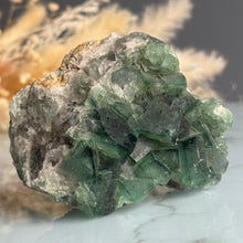 Green Cubic Fluorite Raw Crystal Specimen