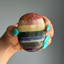 Sarah's 7 Chakra Palm Stone Crystal Specimen