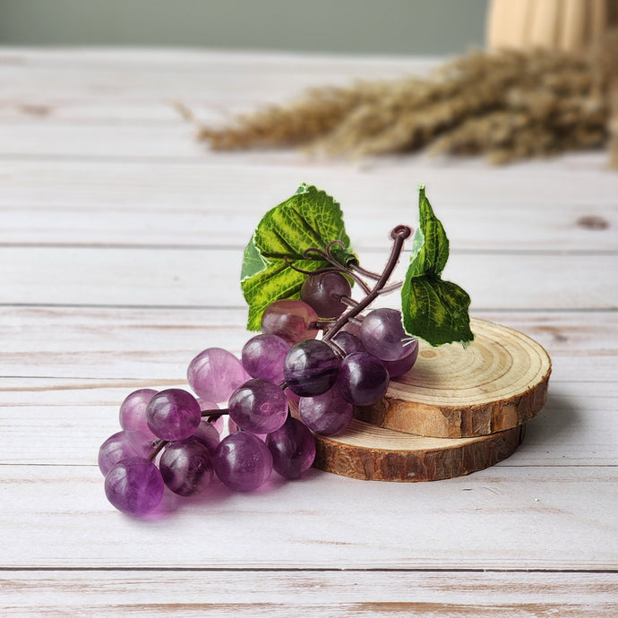 Purple Fluorite Grapes Carving (01)