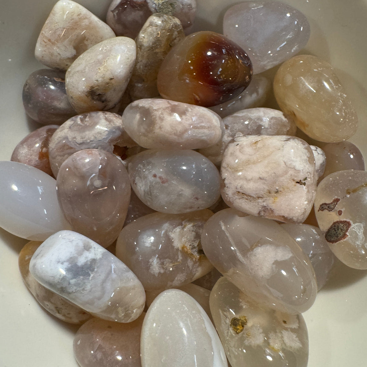 Flower Agate Pocket Stone Specimen ($3-$6)