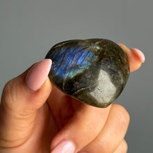 Labradorite Heart Palm Stone Specimen