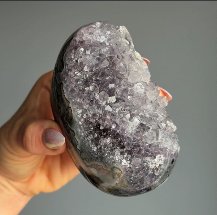 Amethyst Half Polished Cluster Specimen
