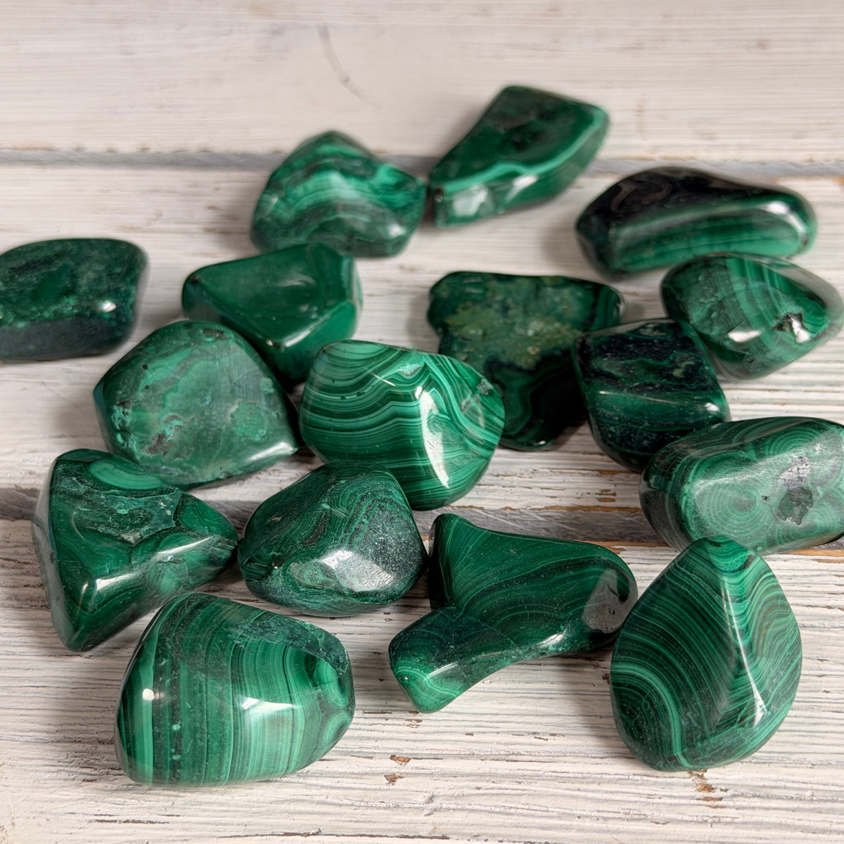 Malachite Tumbled Pocket Stone Crystal Specimen ($6-$14)
