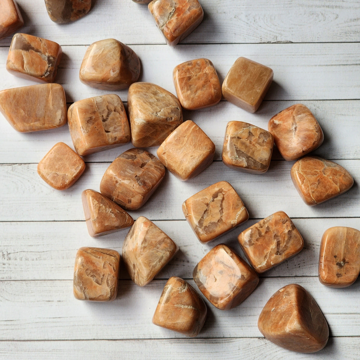 Peach Moonstone Tumbled Pocket Stones – Wholehearted Crystal Creations