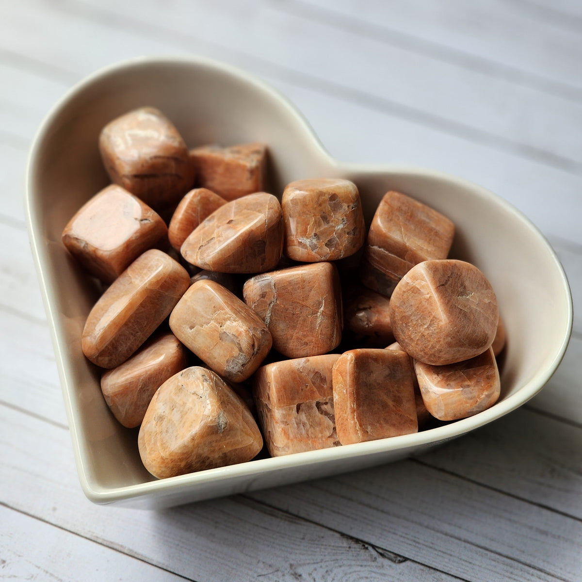Peach Moonstone Tumbled Pocket Stones – Wholehearted Crystal Creations