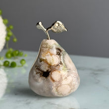 Druzy Flower Agate Polished Pear Crystal Carving Specimen